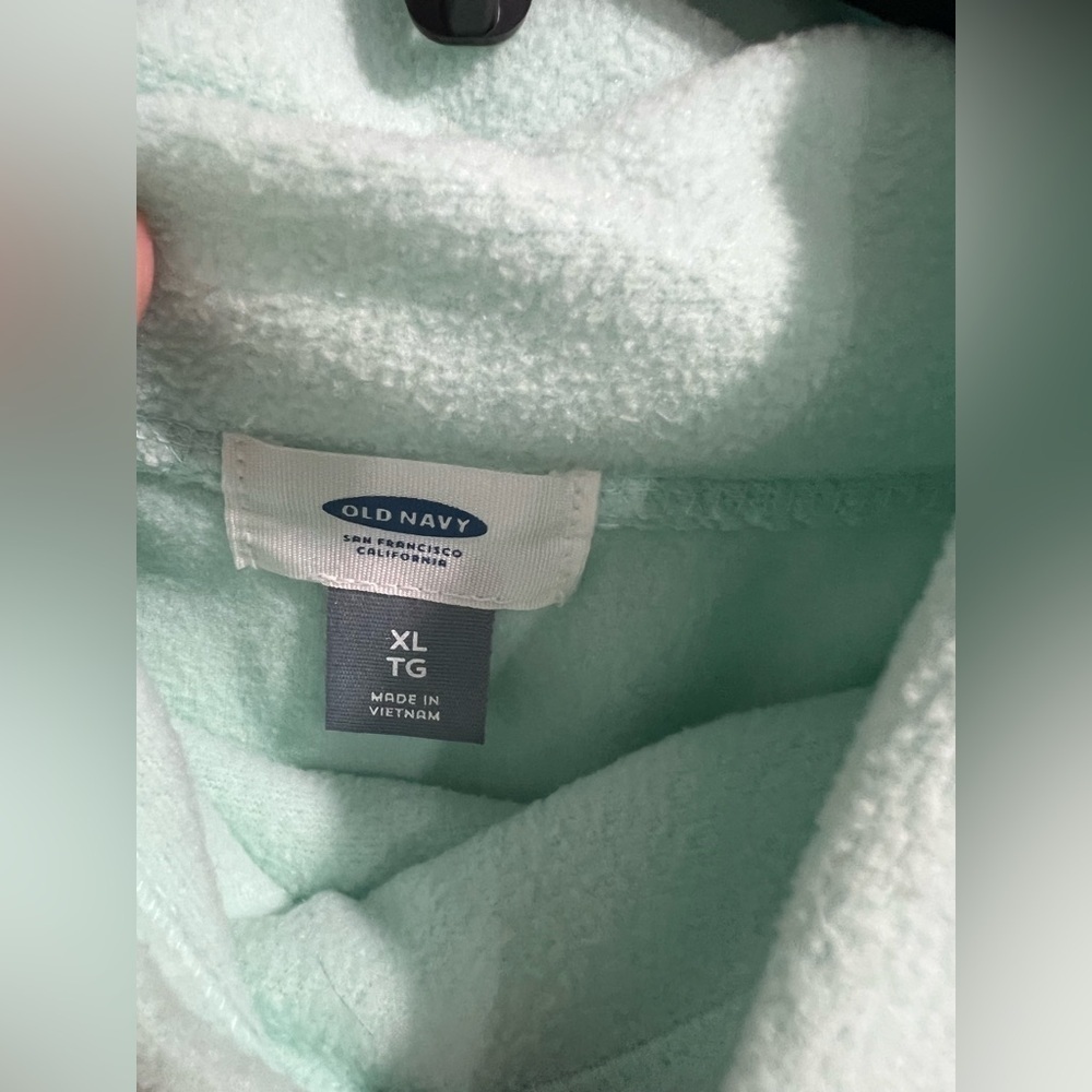 Women’s Old Navy mint green‎ grey gray pullover sweatshirt XL new NWT active - Picture 5 of 8